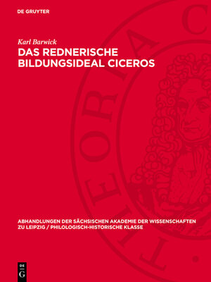cover image of Das rednerische Bildungsideal Ciceros